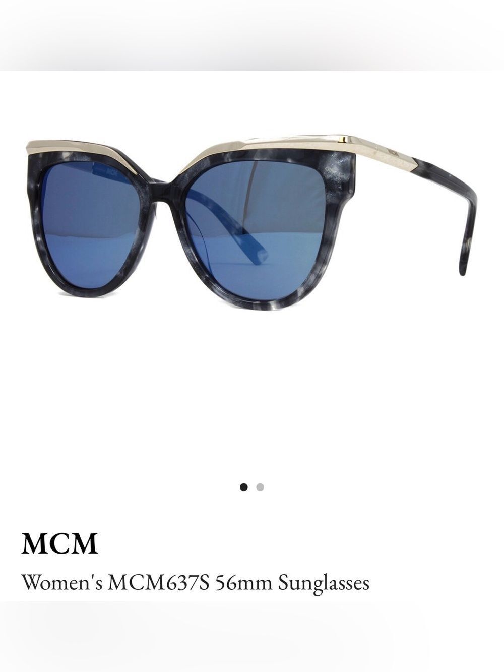 MCM glasses new with Cognac Visetos Long Wallet with Gold Plaque